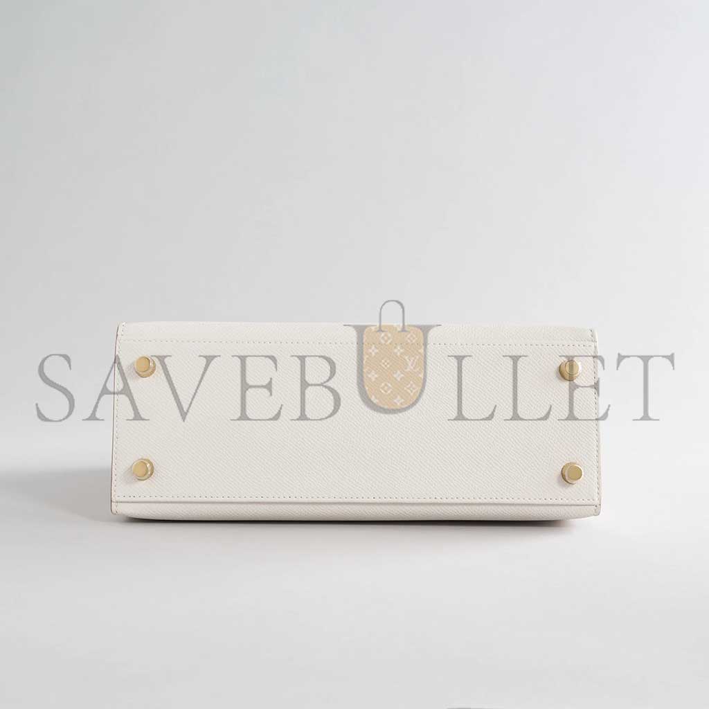 HERMÈS MASTER KELLY 25 EPSOM GRIS PALE GOLD HARDWARE (25*17*7cm)